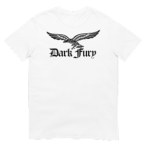 DARK FURY - Logo - (White) TS One Sided
